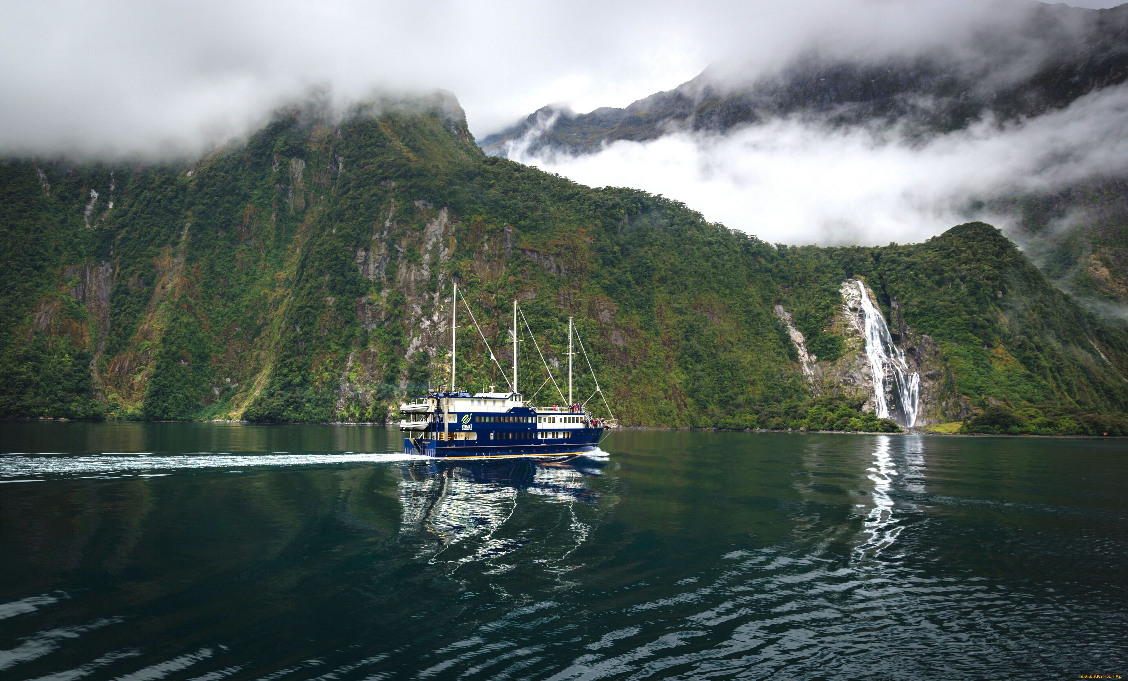 fiordland, national, park, new, zealand, , , , , , , , , , , milford, sound, bowen, falls